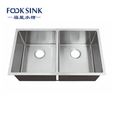 Καυτό πώληση από ανοξείδωτο χάλυβα 50/50 Double Bowl Kitchen Sinks κατασκευαστής Ηνωμένες Πολιτείες Standard Counter Sink Basin Lavabo De Cuisine