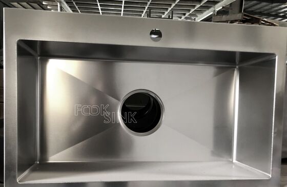 Λαϊκό Κορεατικό στυλ Top Mount Νεροχύτη 860x520mm Εμφυτογραφημένα νεροχύτη κουζίνας με 185mm Σκηνή αποχέτευσης Honeycomb Nano Νεροχύτη ανθεκτική στα γρατζουνά Ss304 Ατσάλι από ανοξείδωτο χάλυβα Νεροχύτη για διαμέρισμα Flat