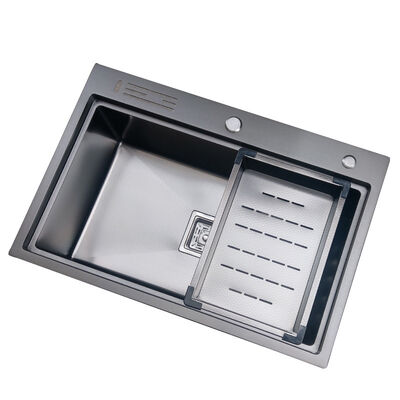 Ανάγλυφος νεροχύτης κηρήθρας για την κουζίνα 304 Νεροχύτες κουζίνας από ανοξείδωτο χάλυβα 16/18Gauge Δημοφιλής ανθεκτικός στις γρατσουνιές και αθόρυβος νεροχύτης νανοπλύσης Workstation Sink με αξεσουάρ