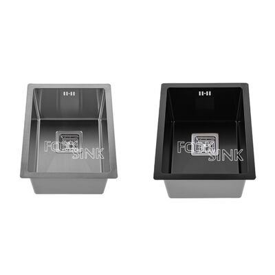 Υψηλής ποιότητας σύγχρονο χειροποίητο μικρό 304 ανοξείδωτο χάλυβα νεροχύτη πάχυνση μονό μπολ Νάνο μαύρο μαγειρική πολυλειτουργικό σχεδιασμό νεροχύτη για Bar Rv