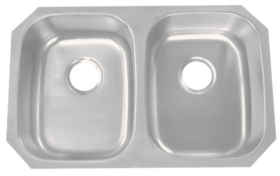 29 Inch Double Bowl Kitchen Sink With 15 Mm Radius Curved Corners